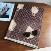 foulard louis vuitton marron monogram pas cher laine melangee l180cm w65cm 042